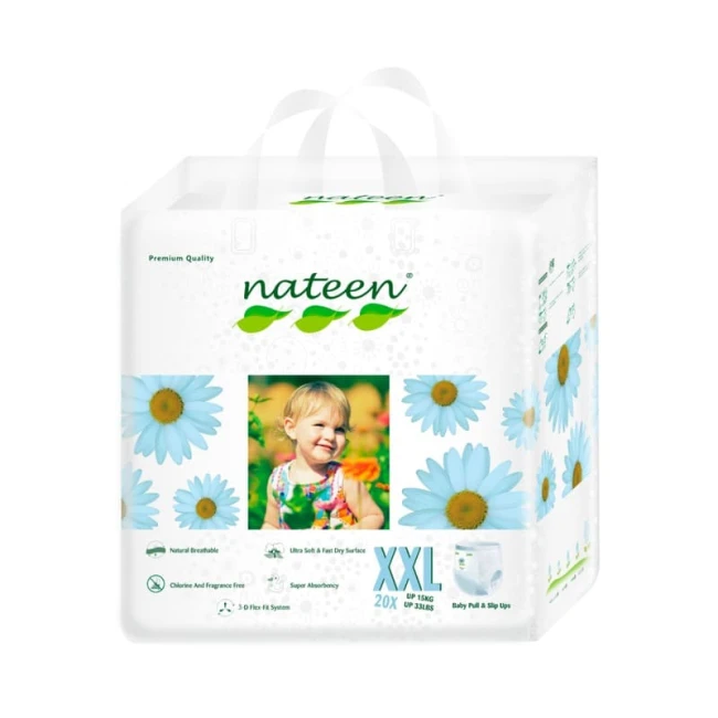 Scutece pants eco-friendly NATEEN Nr.6, 12-25 kg. 20 buc.